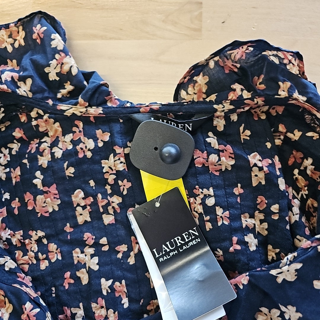 Ralph Lauren Size L Navy Blouse