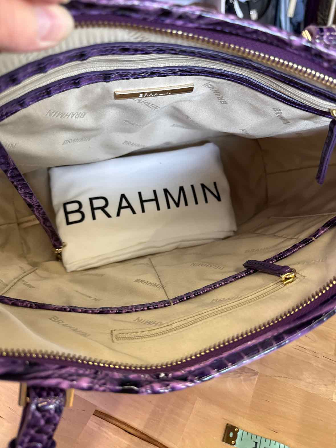 Brahmin Medium Asher Tote Heroic Purple Melbourne NWOT