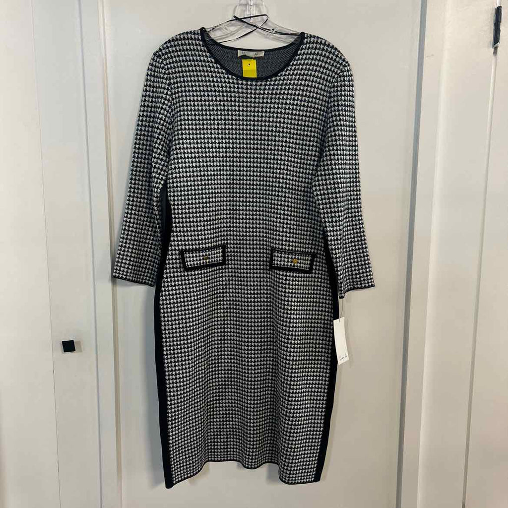 Harper Rose Size L White Blue Black Preloved Dress