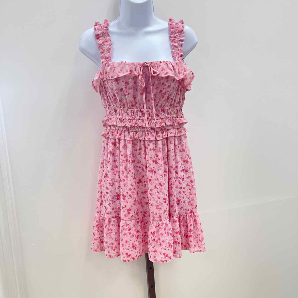 kingston grey Size M Square-Neck Ruffle-Strap Mini Dress - Tender Touch Ditsy
