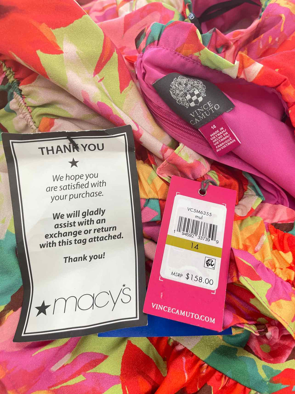 Vince Camuto Size 14 Pink New Dress