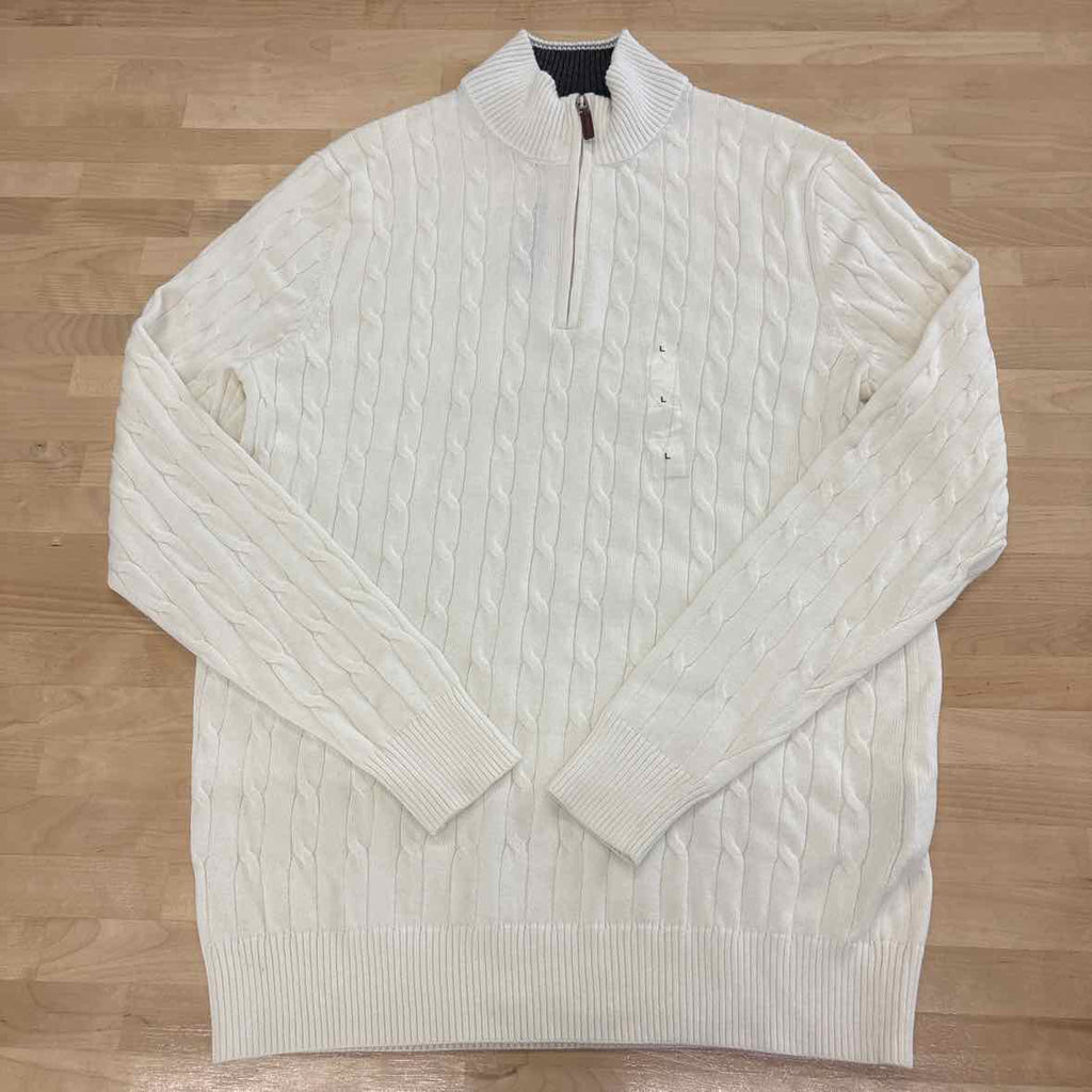 Club Room Size L White MENS Sweater