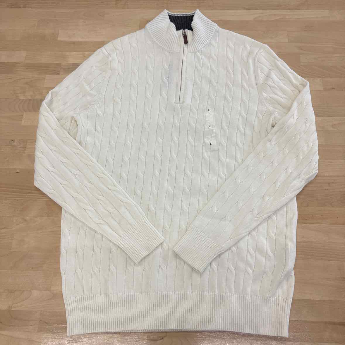 Club Room Size L White MENS Sweater