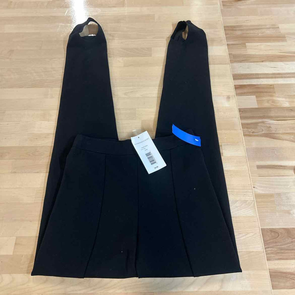 Aqua Size S Black Stirrup Pants NWT