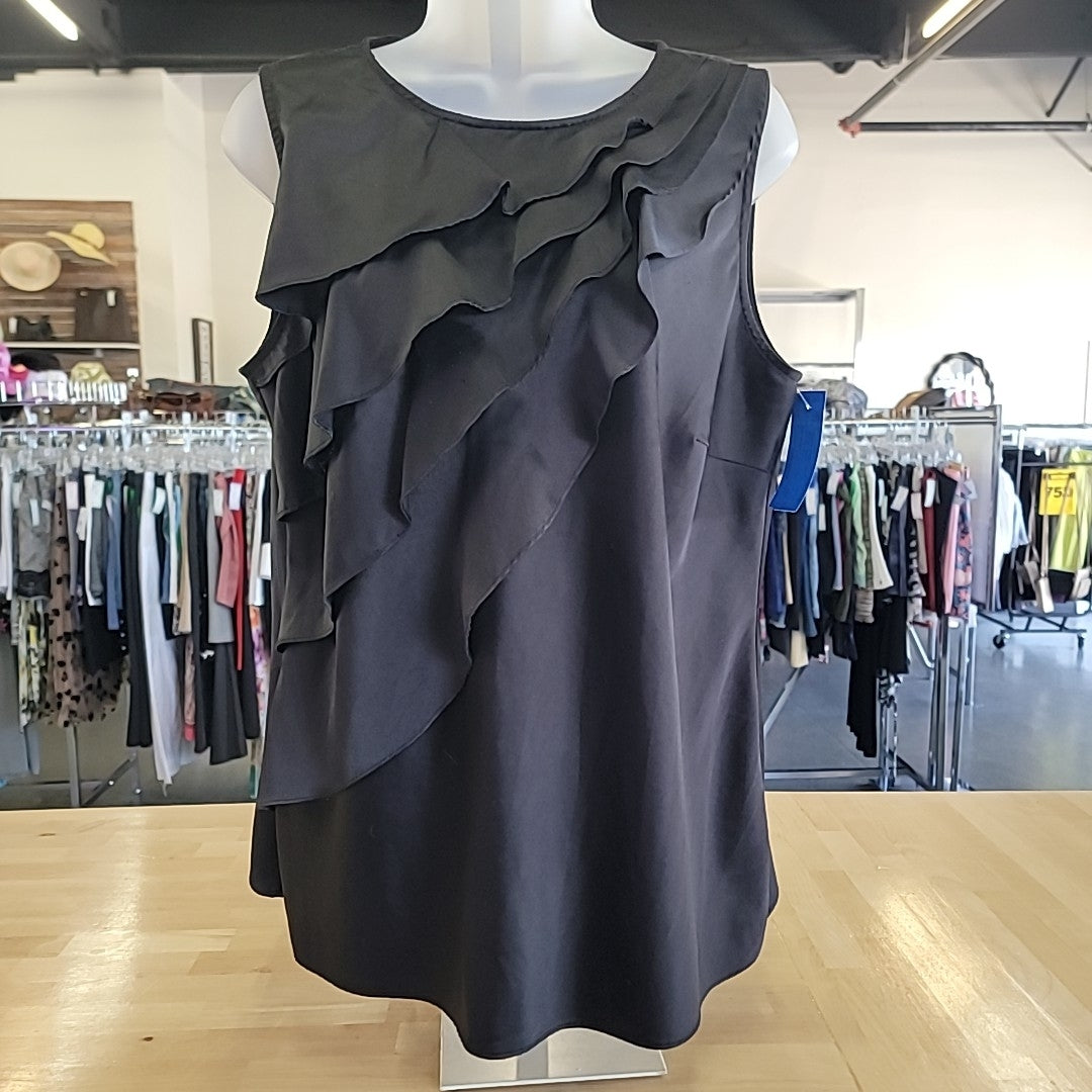 Spense Size L Black Sleeveless