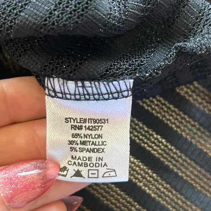 Iris Size M Black Nylon Preloved Bodysuit