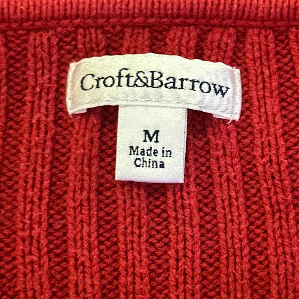 Croft&Barrow Size M Red Knit Sweater