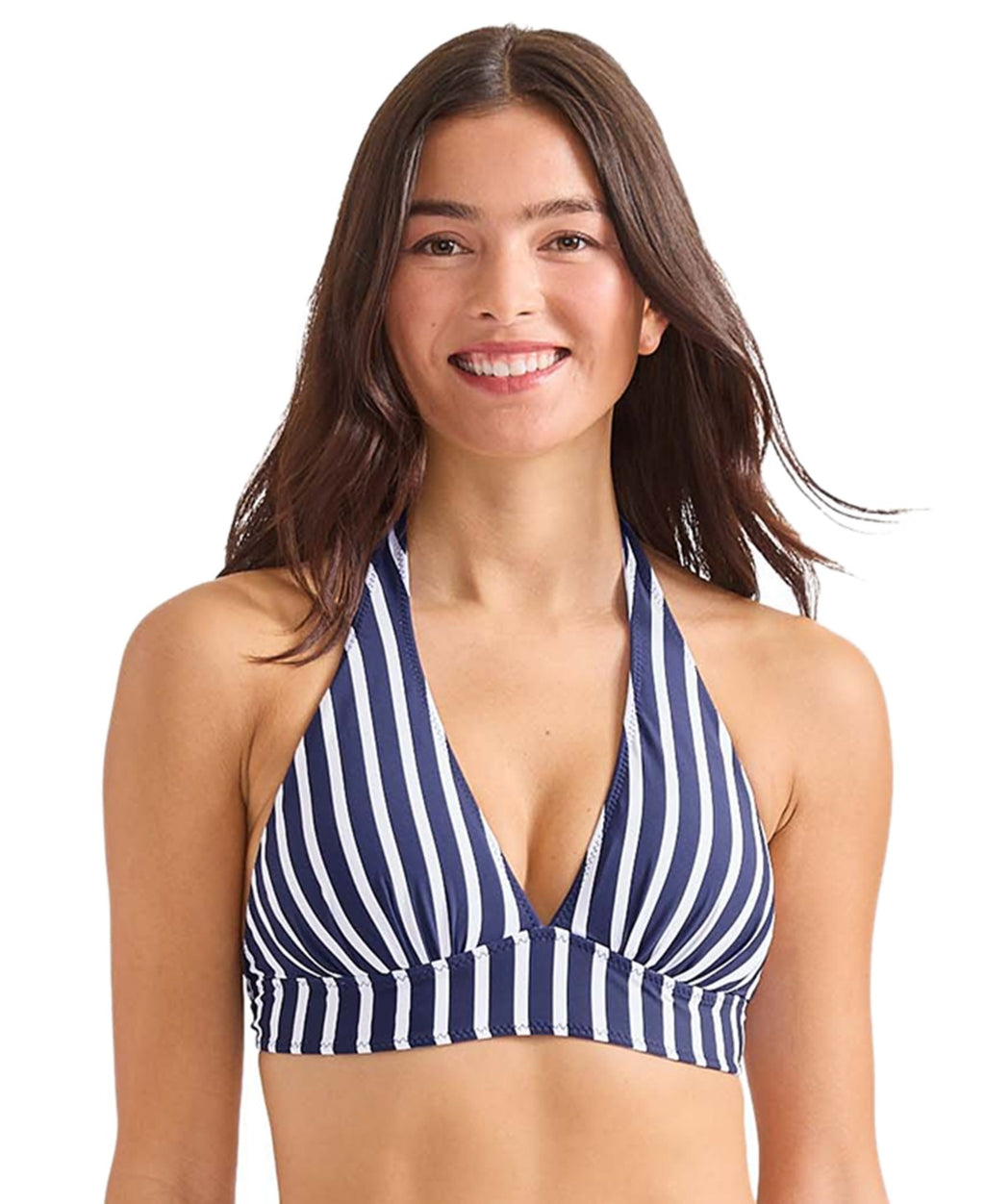 Tommy Bahama Size S Coastline Stripe Rerversible Halter Top Mare Navy