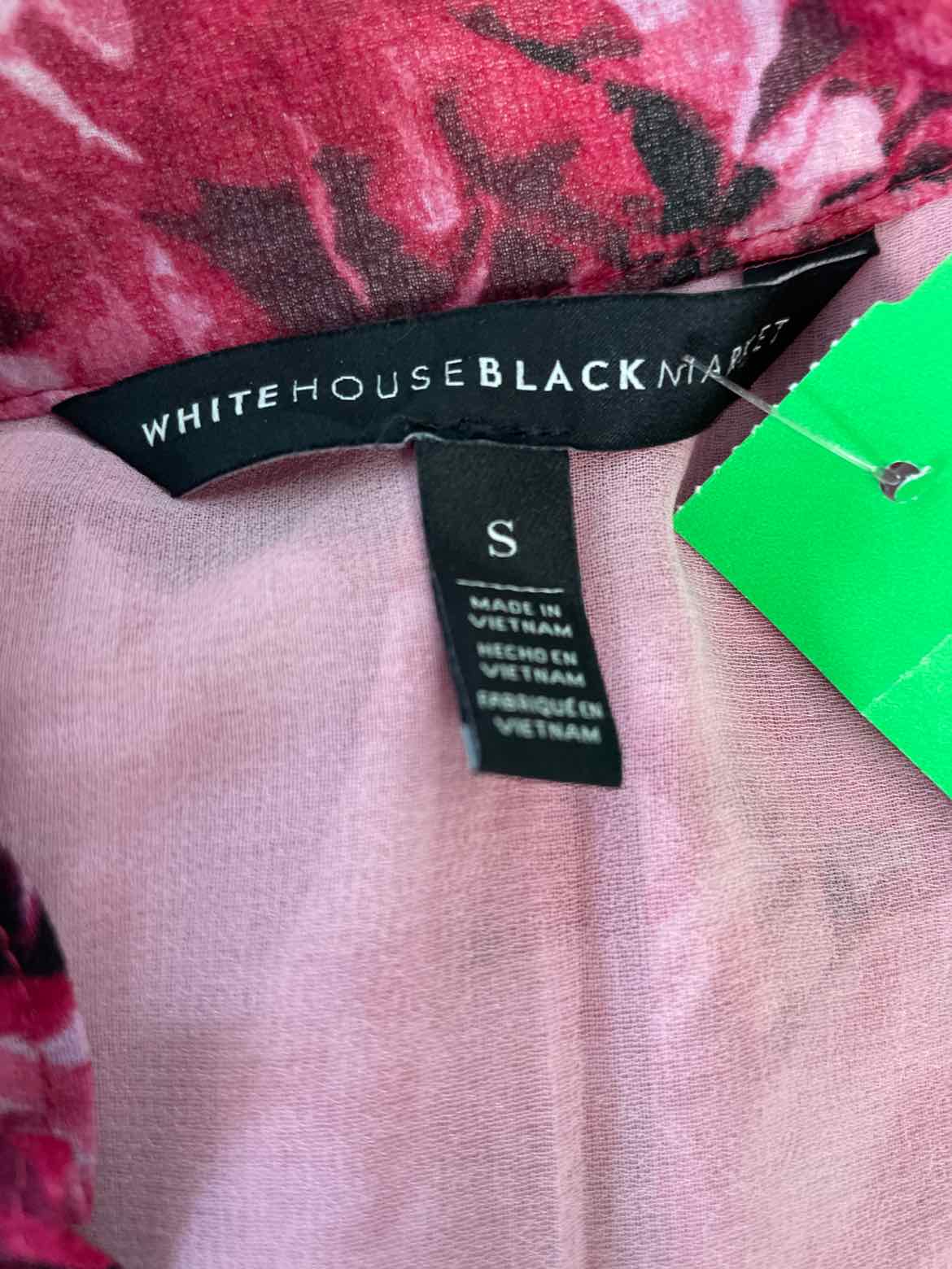 White House Black Market Size S Pink/white Sleeveless
