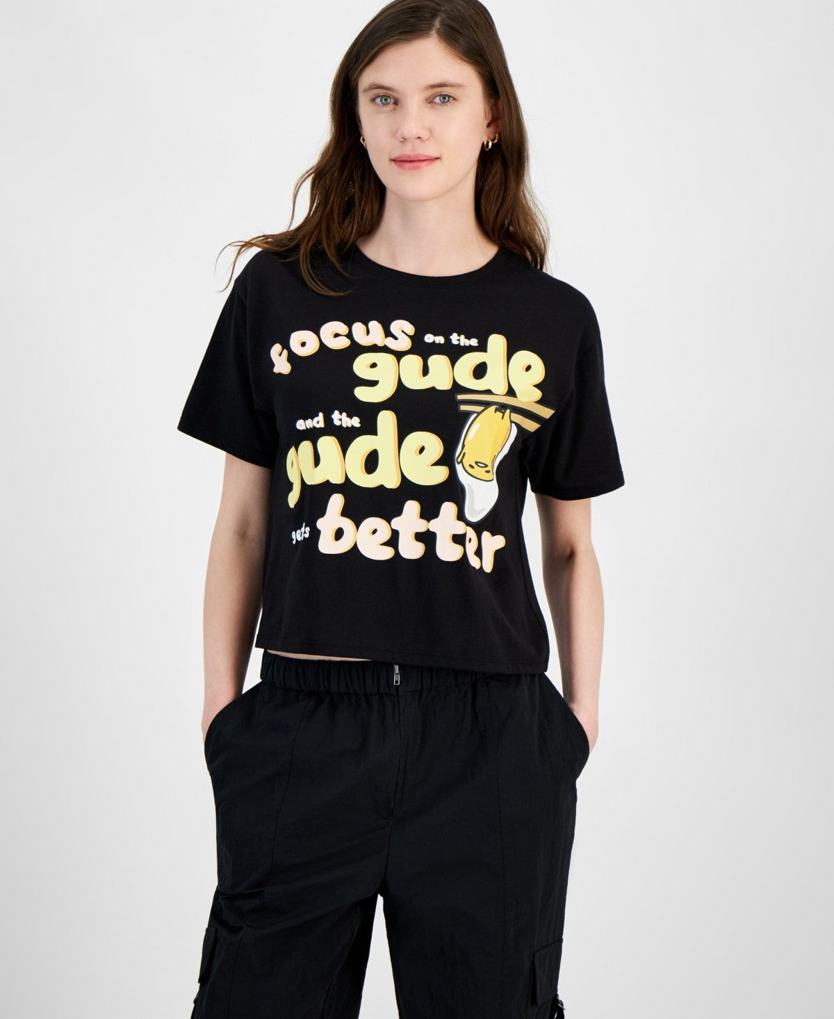 Love Tribe Juniors Sanrio Gudetama Graphic T-Shirt