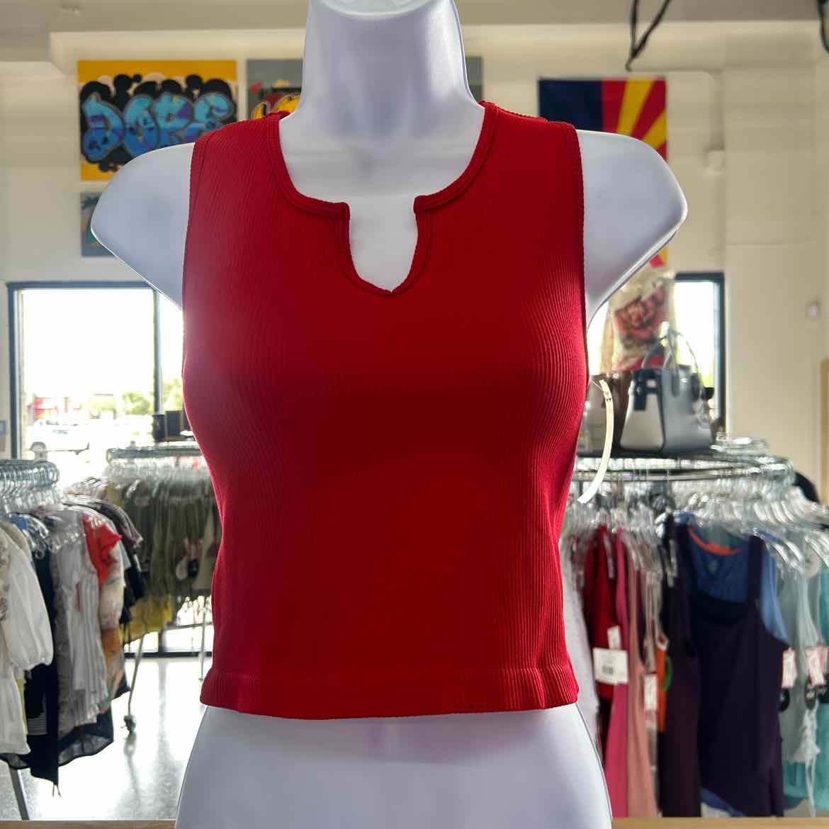 boomboom jeans Size L Red Preloved Tank