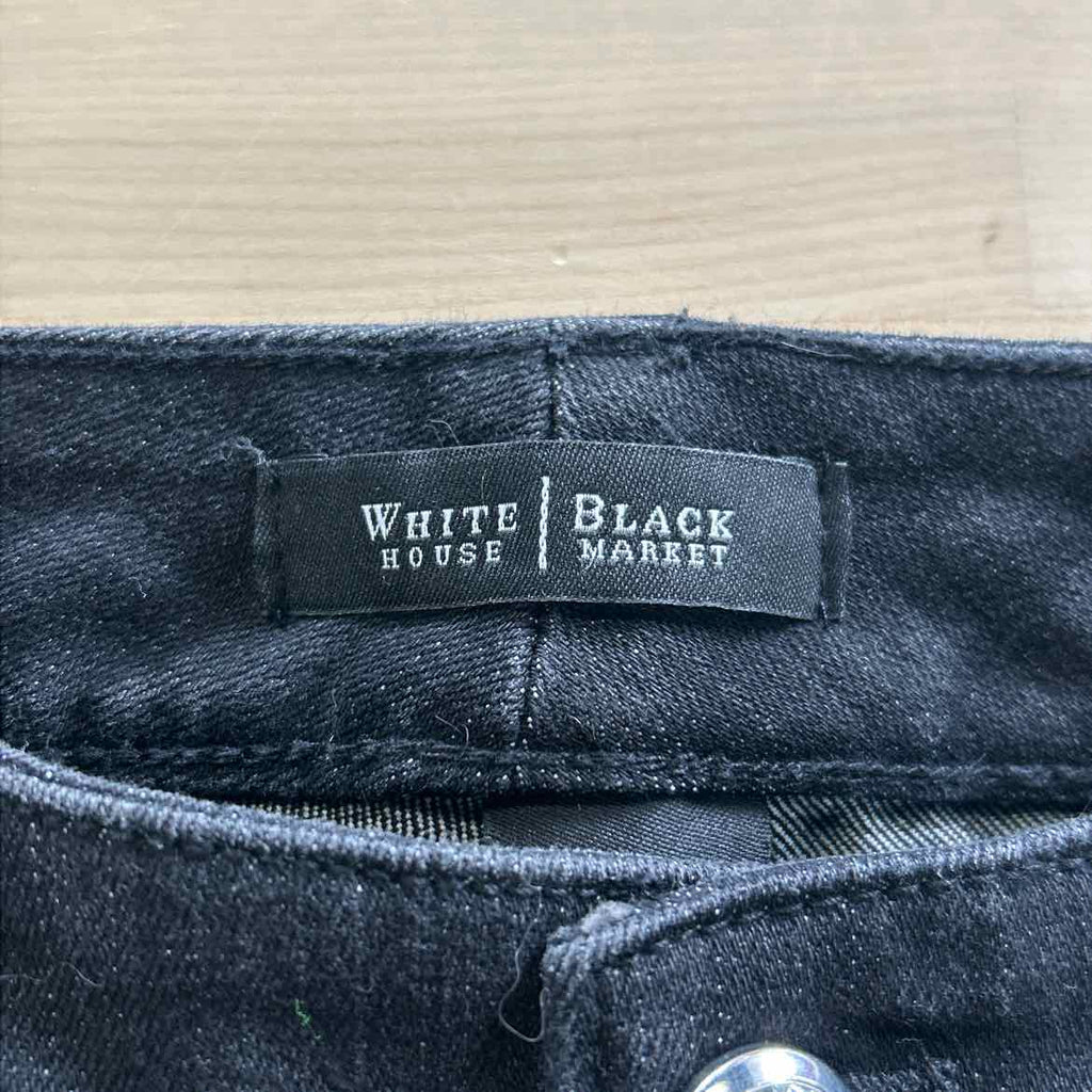 White House Black Market Size 0 Black Denim Preloved Jeans
