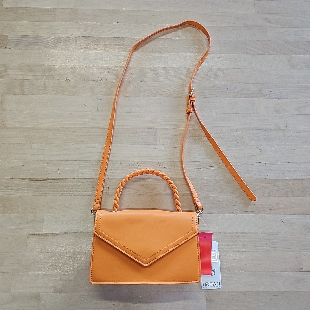 Urban Expressions Monique Braided Top Handle Crossbody - Tangerine