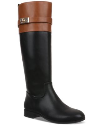Giani Bernini Womens Taharahh Knee High Rid Black Brown Smooth 7M