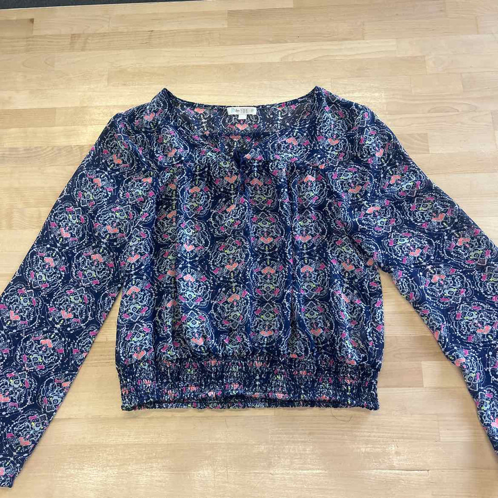 Love fire Size L Blue Sheer Preloved Blouse