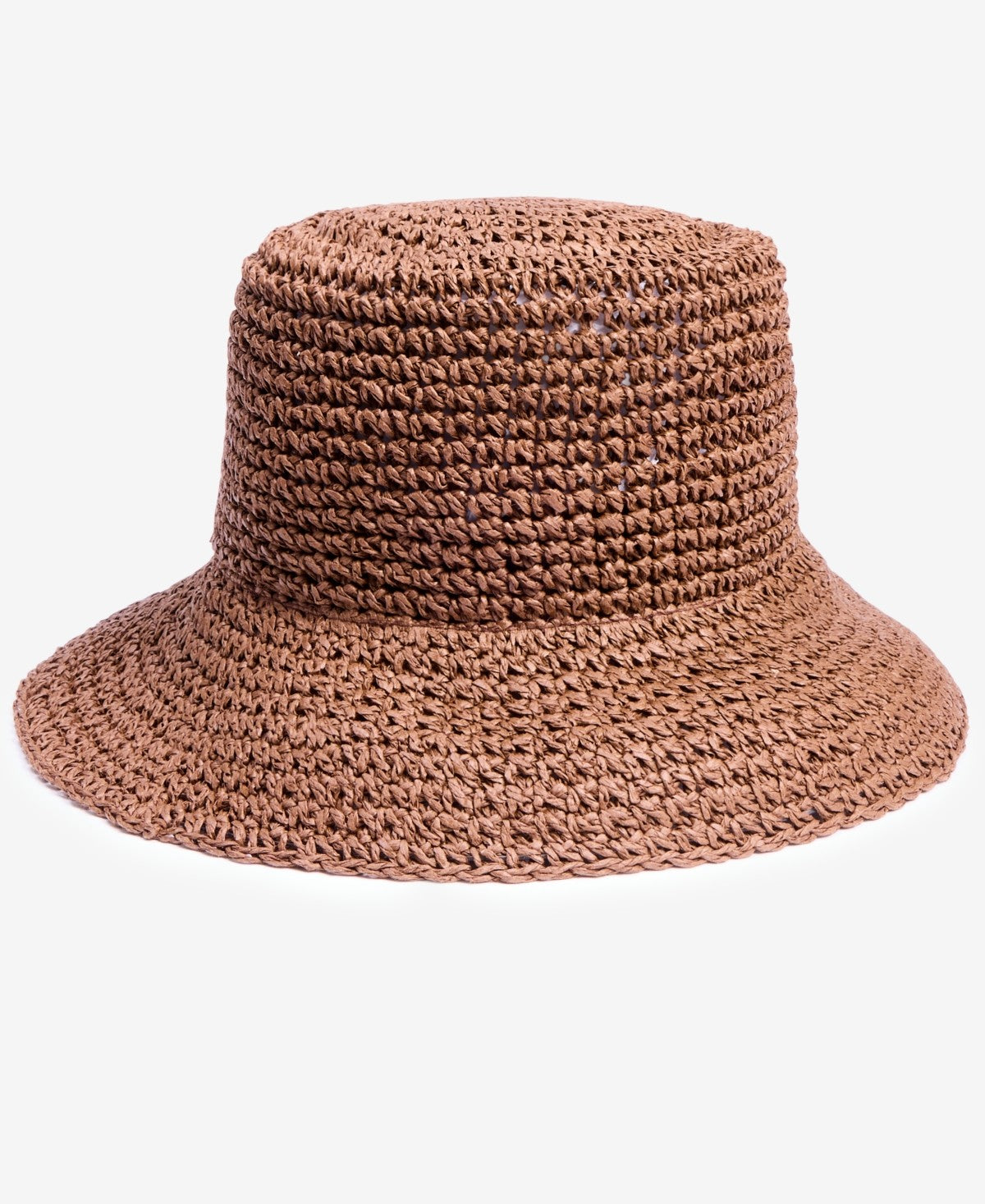 I.N.C. International Concepts Straw Telescope Bucket Hat Chocolate ONE SIZE