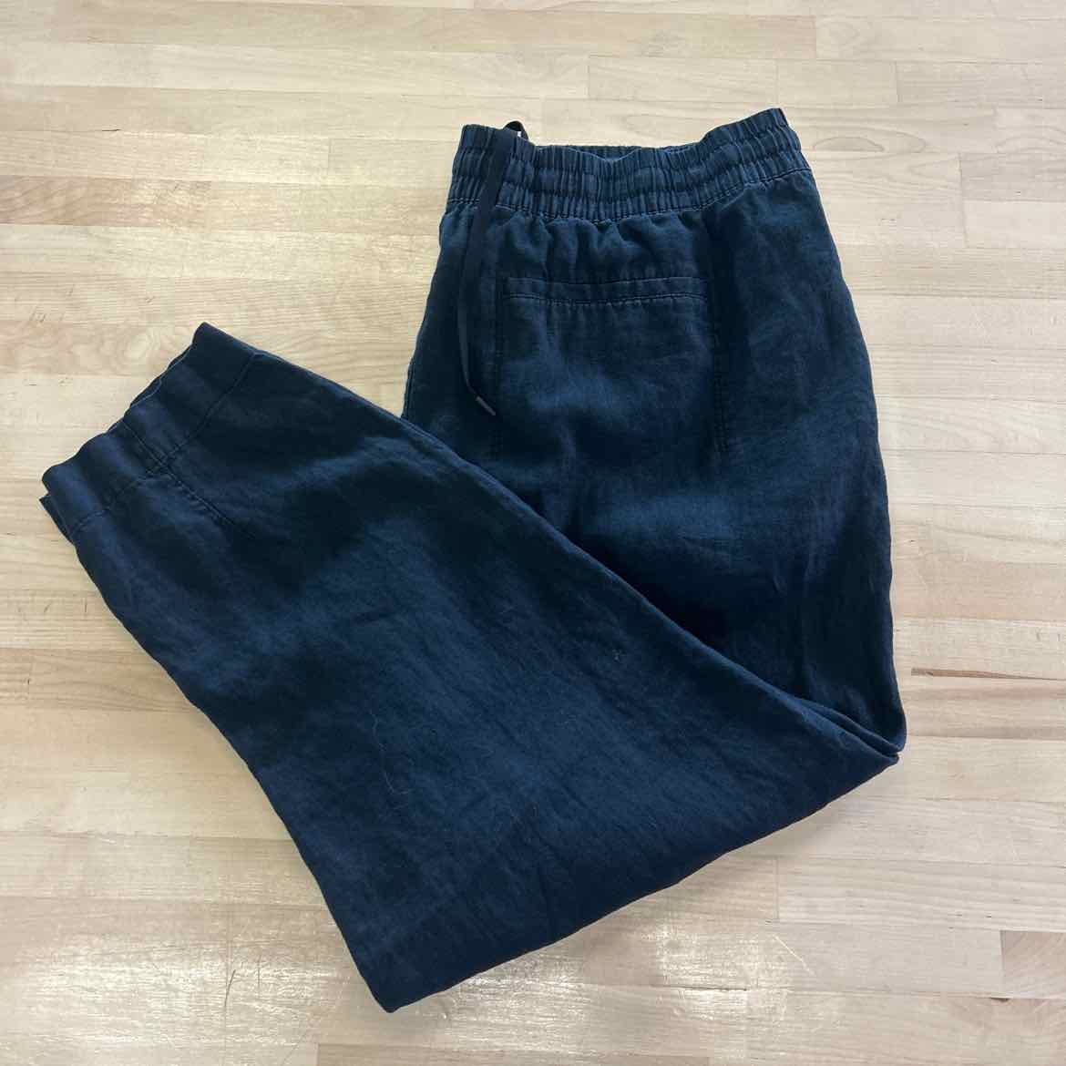 Athleta Size XL Black Linen Preloved Jogging Pants