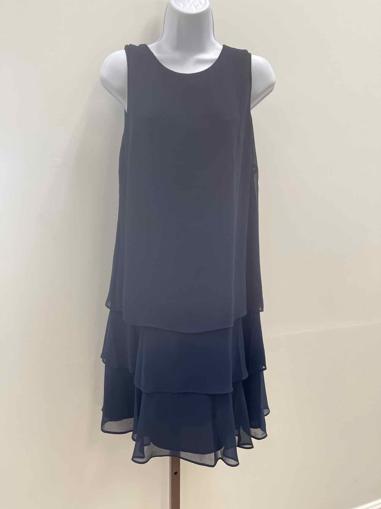 Lauren Ralph Lauren Women's Crinkle Georgette Shift Dress, Navy Blue, 6