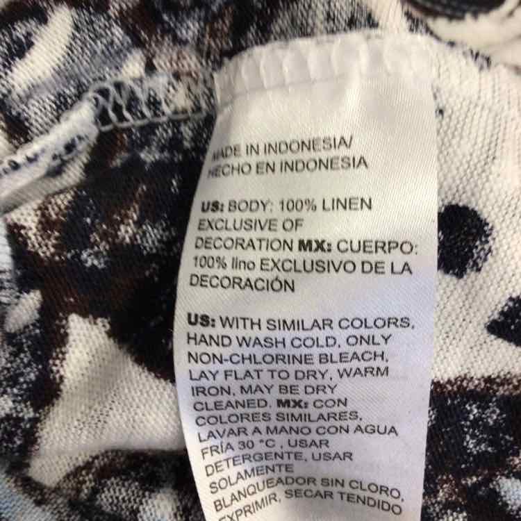 Chico's Size 1 White & Blue Blouse