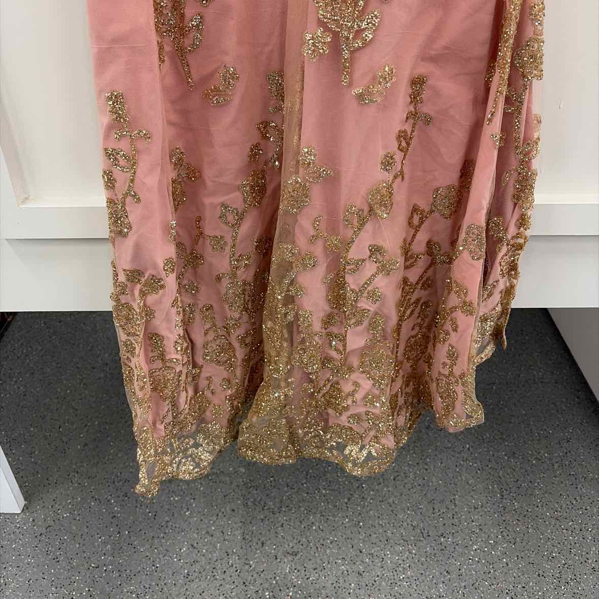 a.drea Size M Pink Gold Sequined Preloved Formal Dress