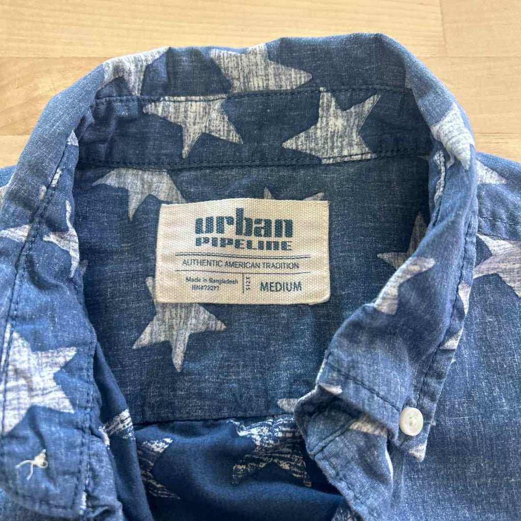 Urban Pipeline Size M Blue White Preloved MENS Button Down Shirt