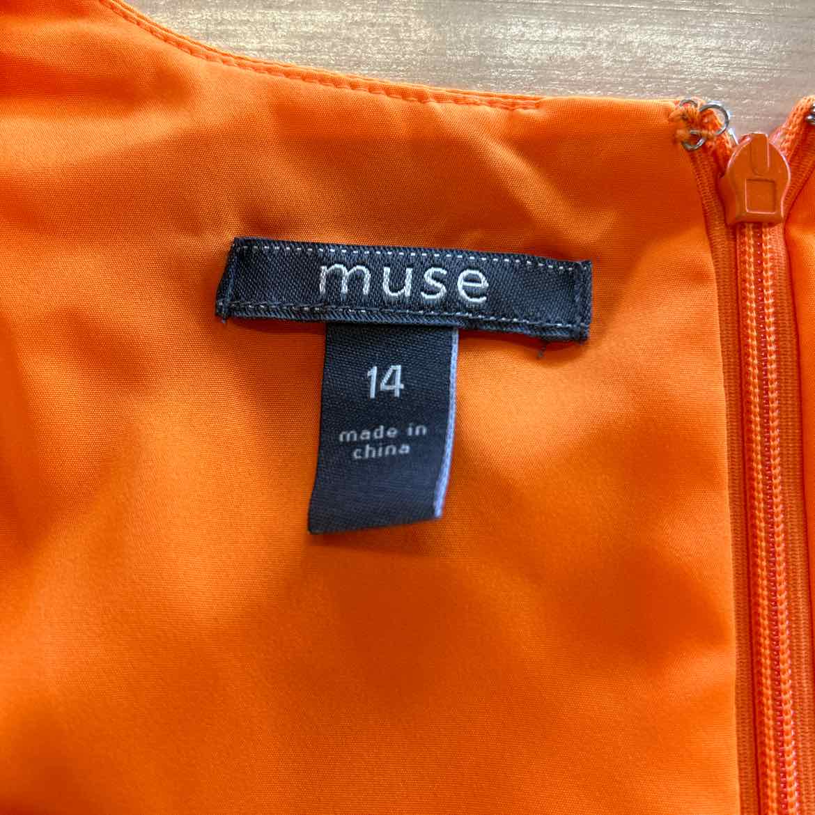 Muse Size 14 Orange Dress