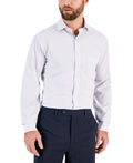 Club Room Men's Regular Fit Traveler Fine Stripe Dress Shirt