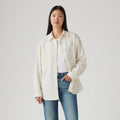 Levi's Women's Iris Button-Front Cotton Overshirt - Ecru