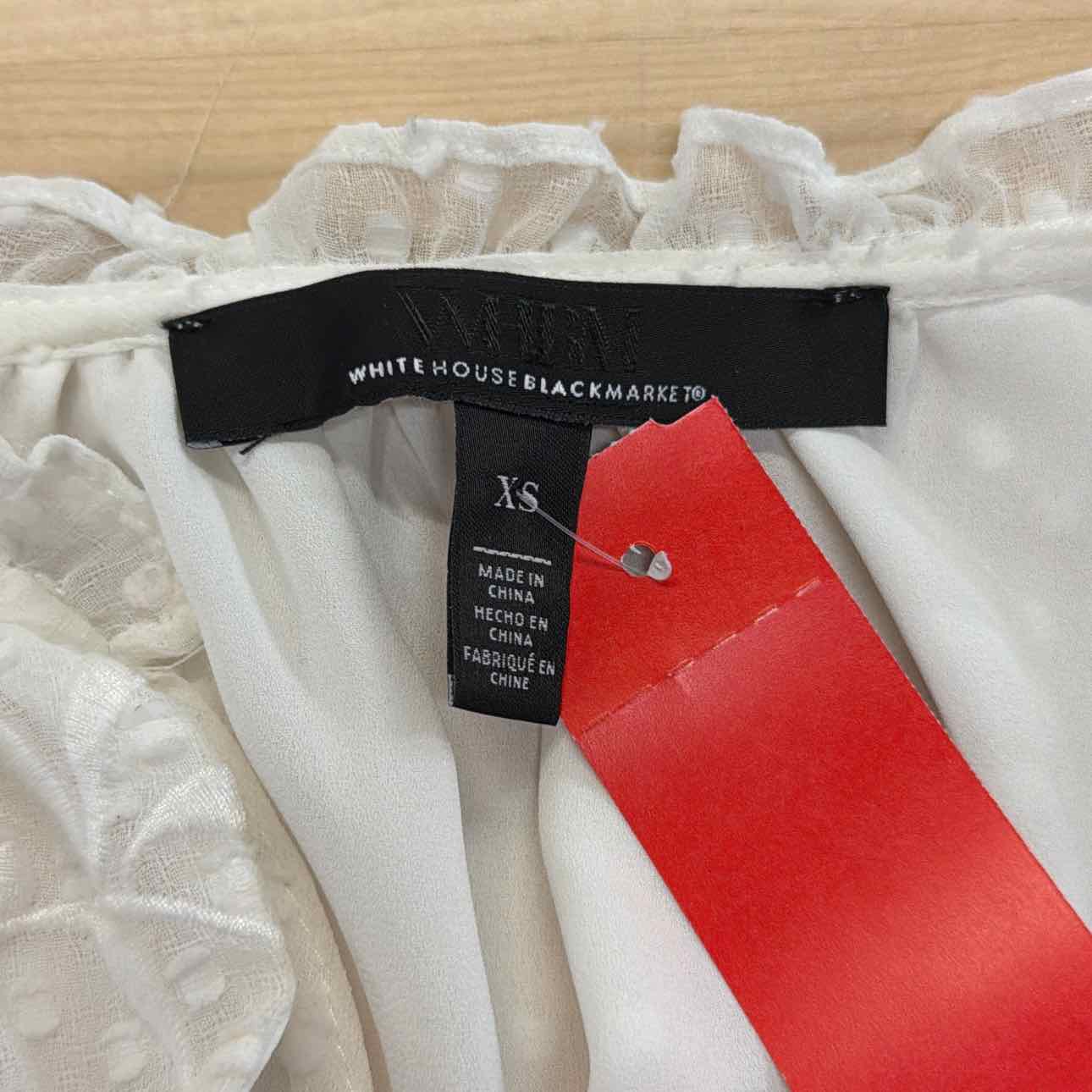 White House Black Market Size XS White Preloved Blouse