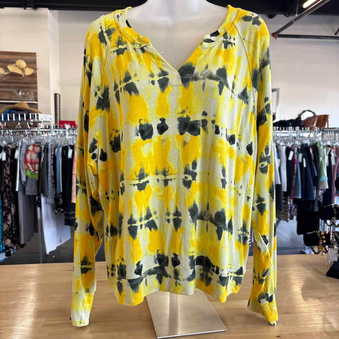 Cabi Size L Yellow Long Sleeve