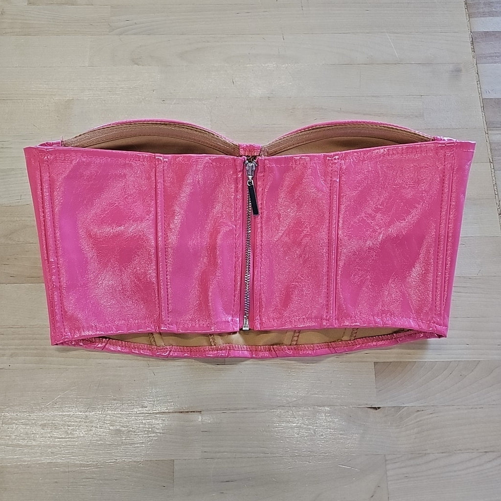 say what Size M Pink Polyester Preloved Corset