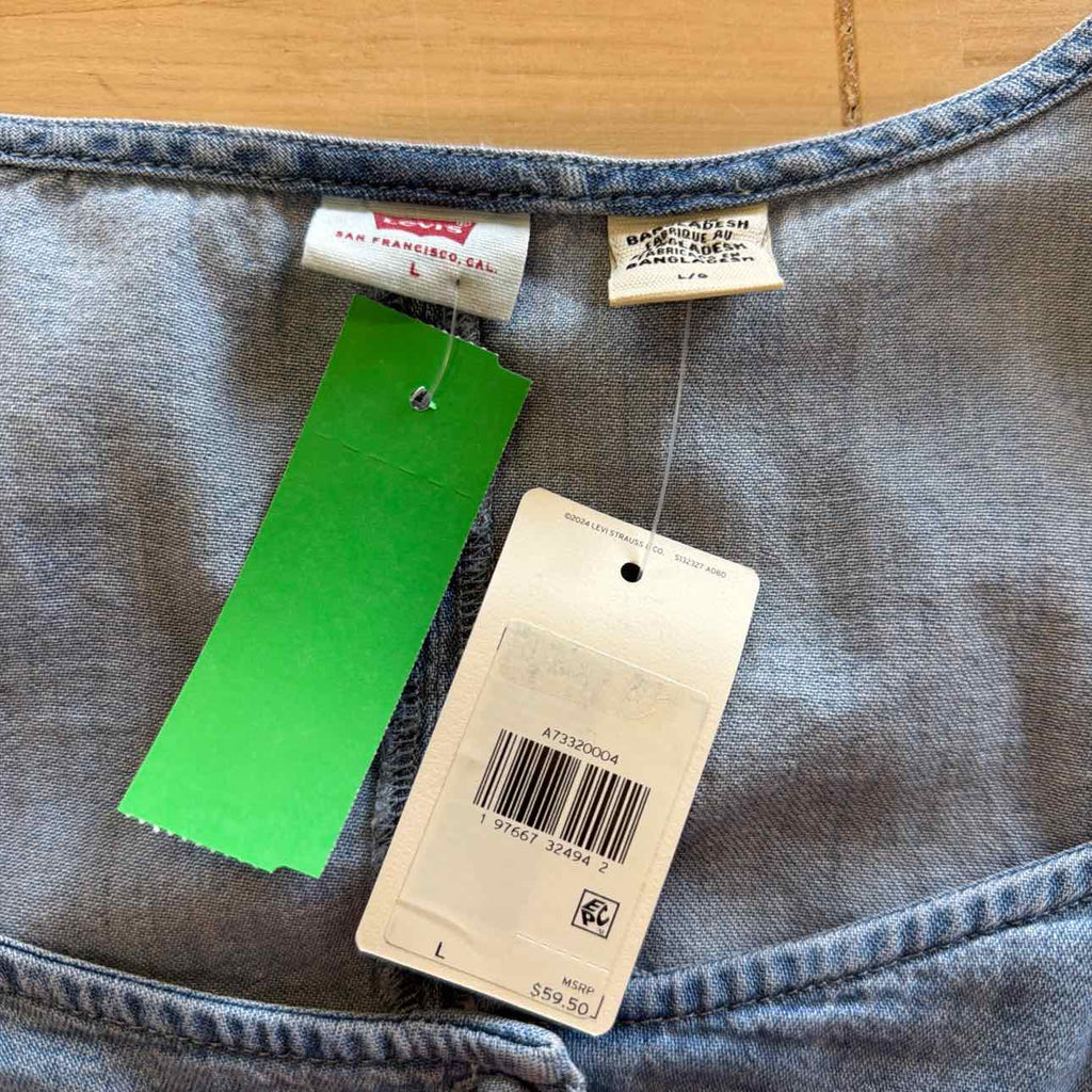 Levi's OLD BLUE Women's Pascale Short Sleeve Blouse
