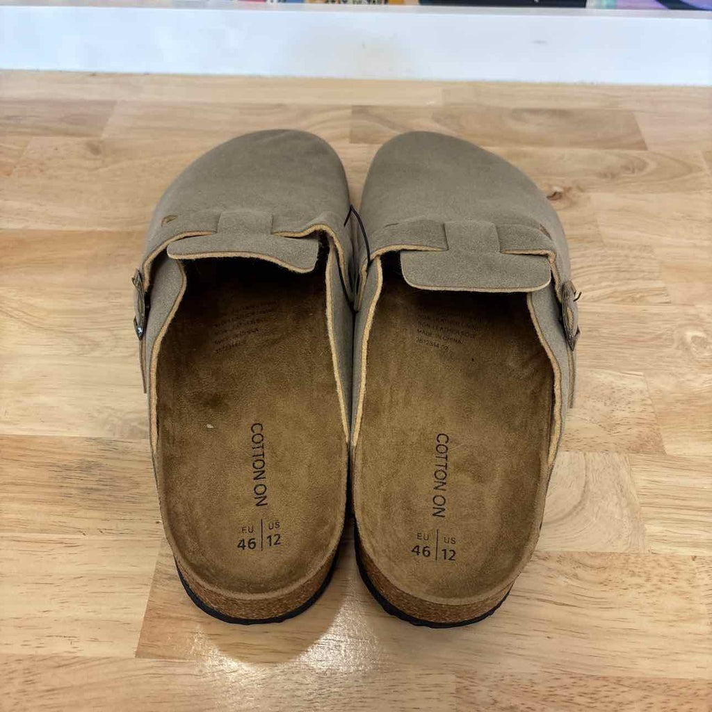 Cotton on Closed Toe Buckle Slide - Taupe