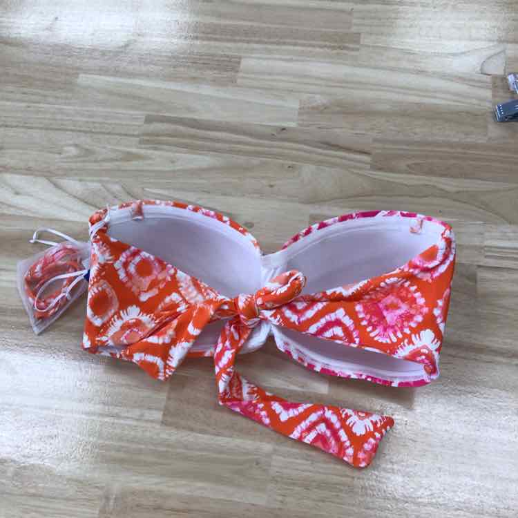 Anne Cole Size XL Tie Dye Foulard Twist Bandeau Bikini Top