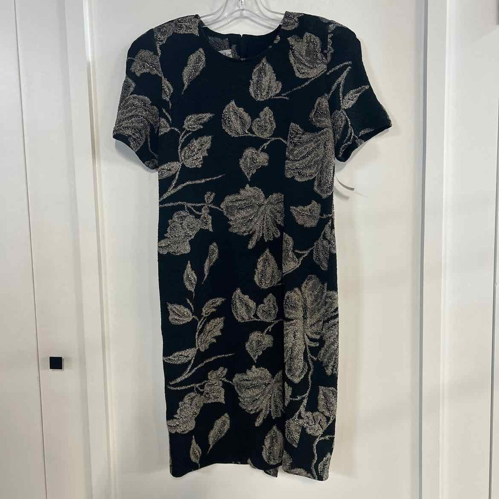 Sae Wyun Fashion Size L/XL Black Beige Knit Dress