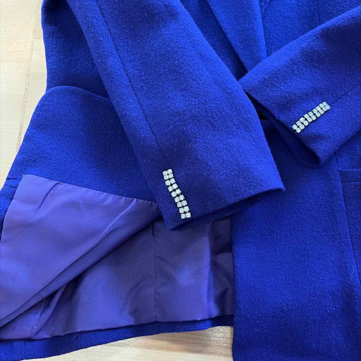 Valerie Stevens Size 6P Purple Wool Preloved Blazer