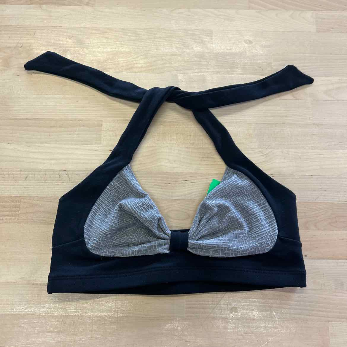 Nina Bucci Size M Black Gray Preloved Sports Bra