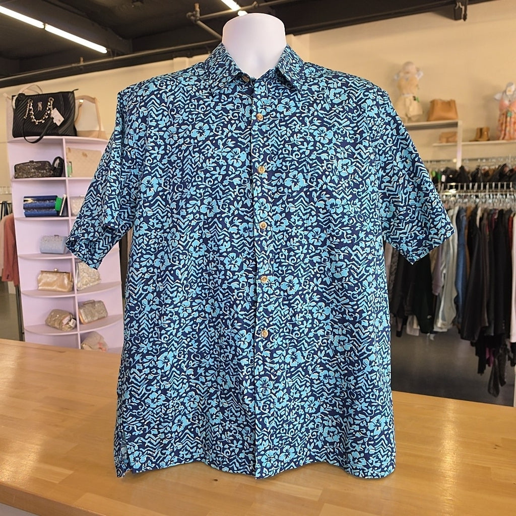 cooke street Size M Blue Preloved MENS Button Down Shirt