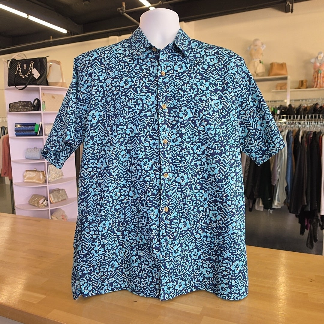 cooke street Size M Blue Preloved MENS Button Down Shirt