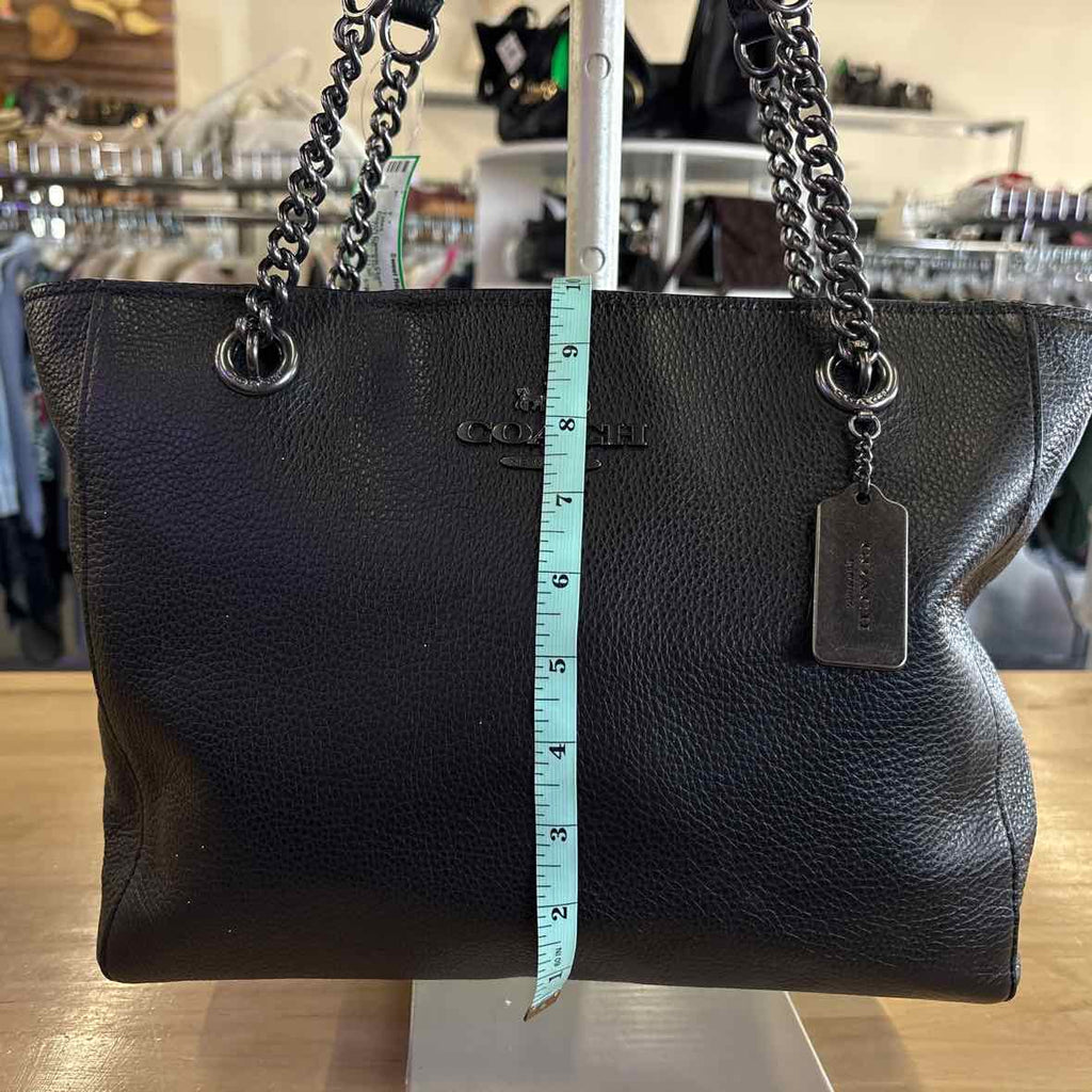 Coach Black Pebbled Leather Totes