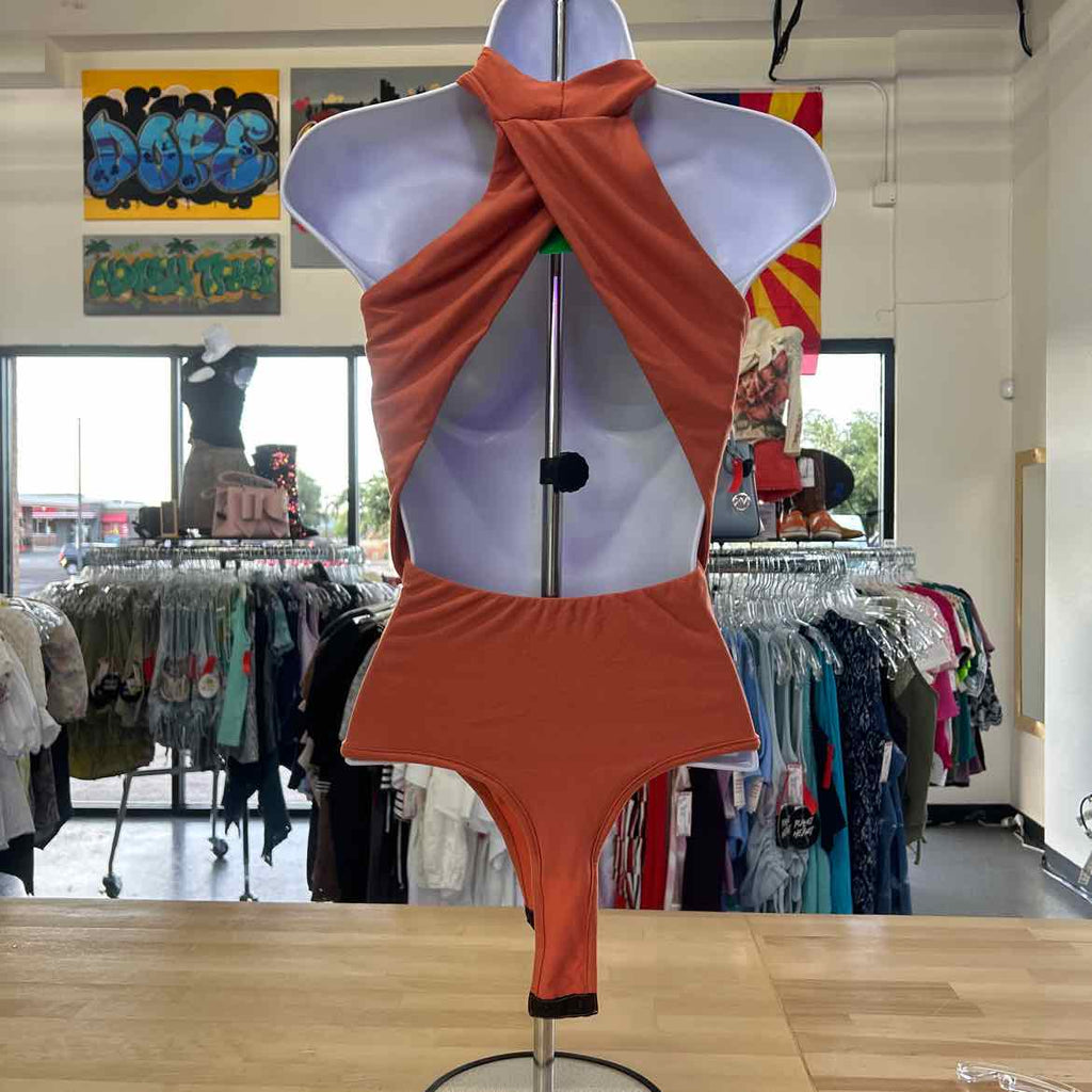 Lulus Size XS Orange Preloved Bodysuit
