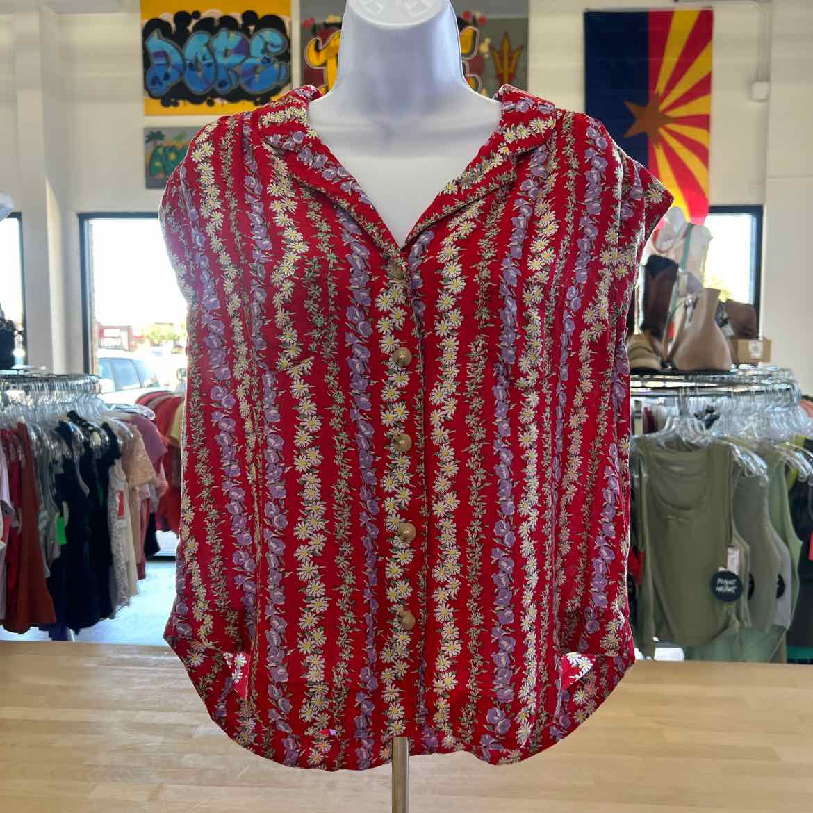 Philosophy Size M Red Preloved Blouse SS