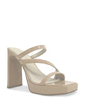 Kenneth Cole Size 7 Tala Asymmetrical Platform Sandals - Buff
