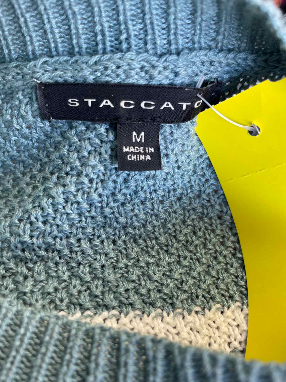Staccato Size M Green/Cream Sweater