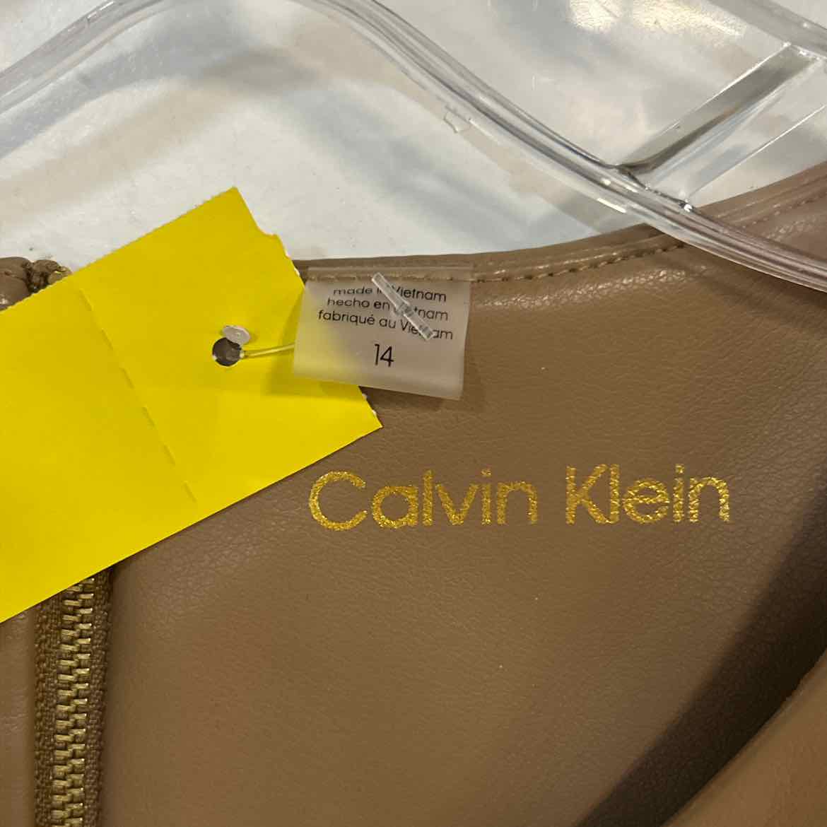 Calvin Klein Size 14 Tan Preloved Dress