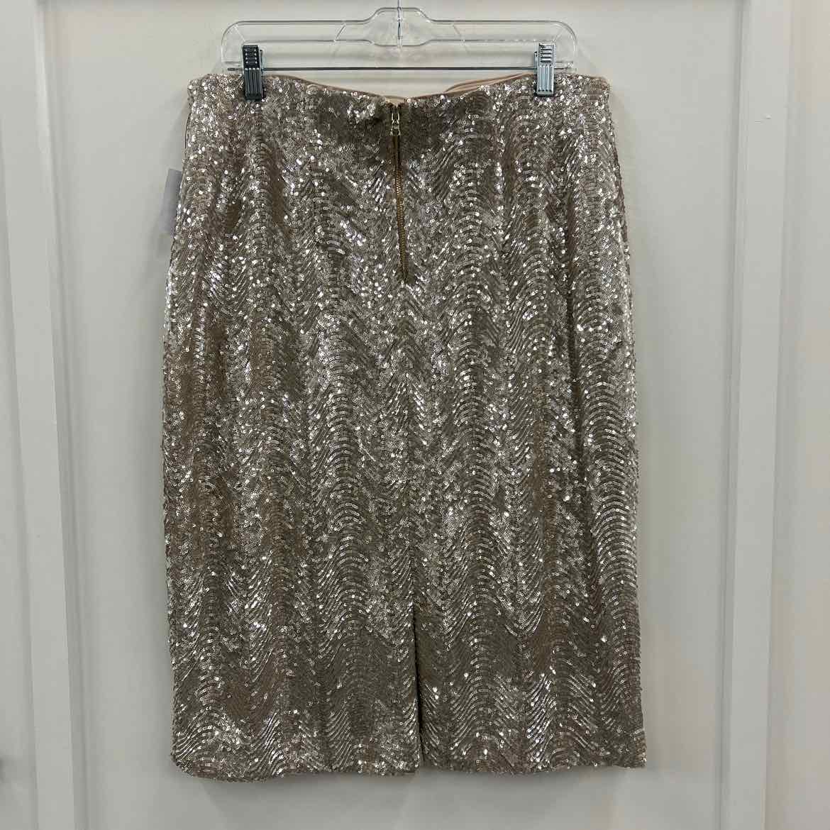 Muse Women's Sequin-Pattern Pencil Skirt - Champagne