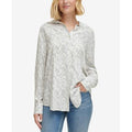 Calvin Klein Jeans Women's Covert Long-Sleeve Button-Down Easy-Fit Shirt