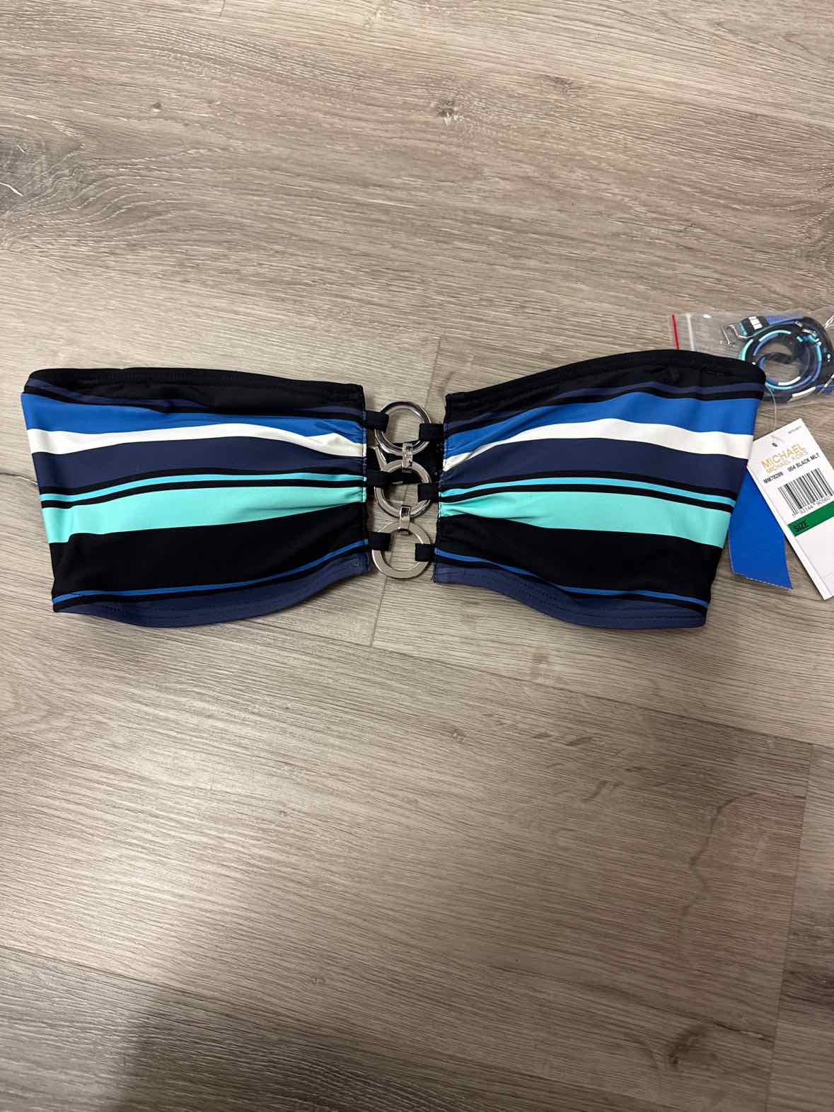 Michael Michael Kors Womens Bandeau Ring Bikini Top