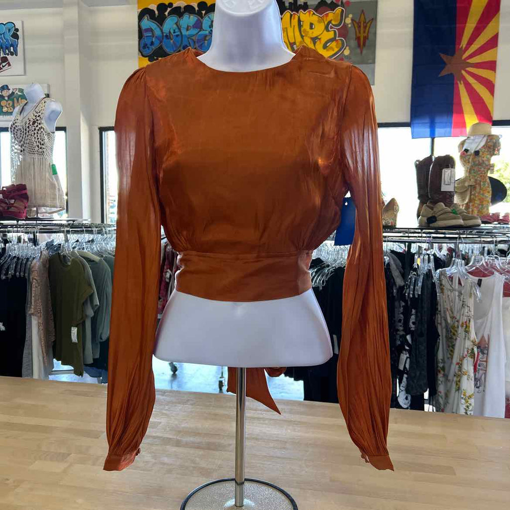 Hyfve Size M Orange Preloved Crop Top