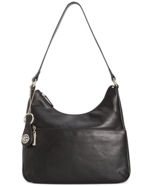 Giani Bernini Nappa Leather Hobo Bag - Black/Silver